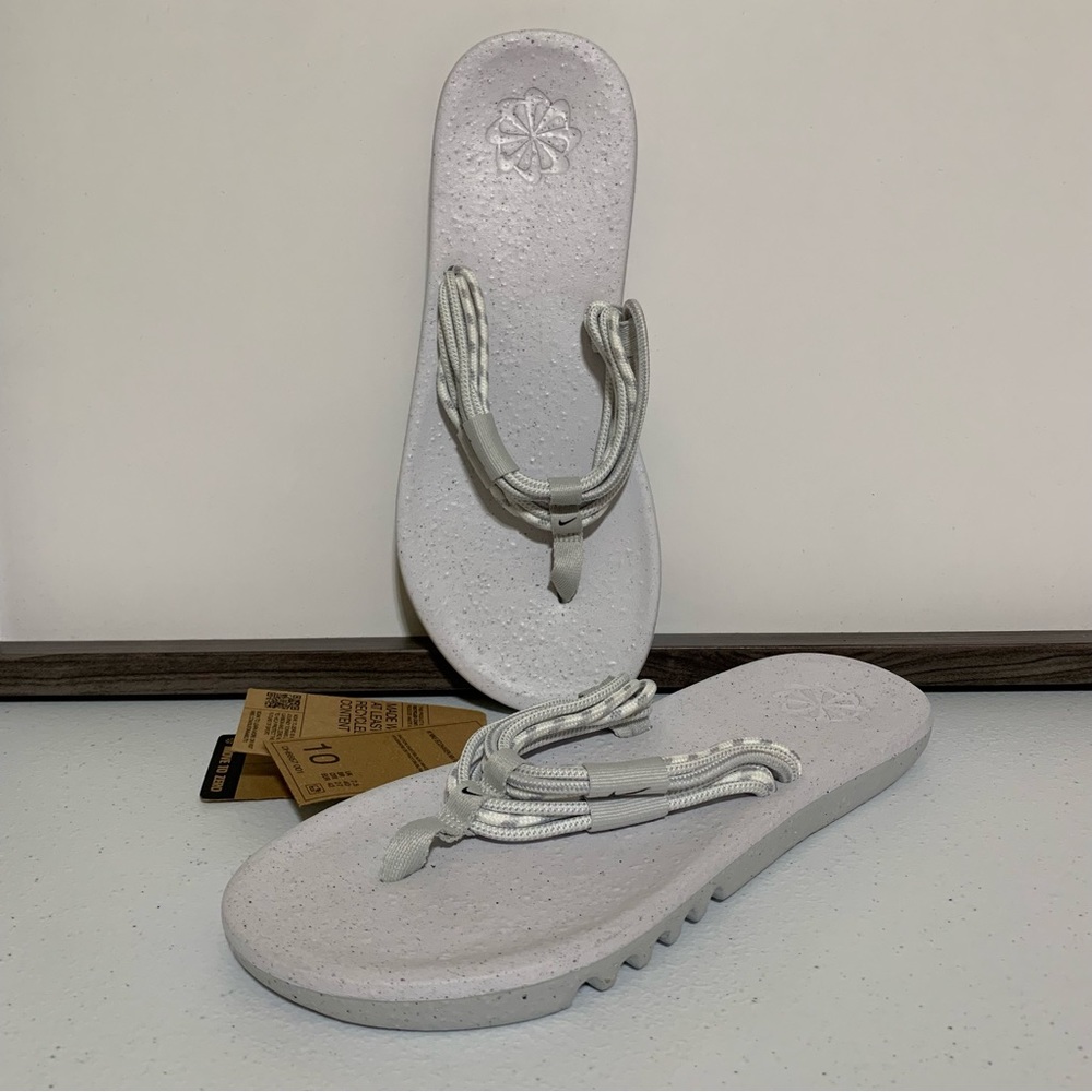 Nike Ecohaven Next Nature Women’s Flip Flop Photon Dust/Black-White-Size 10 NWT - Picture 6 of 9